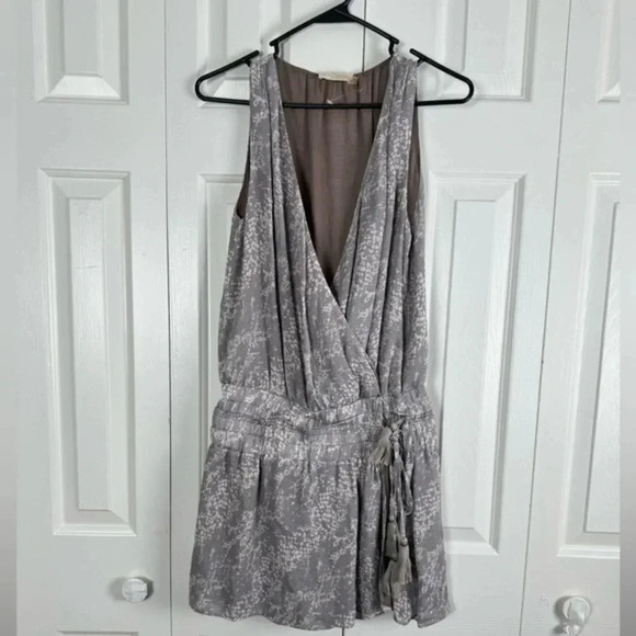 Ramy Brook Snake Print Wrap Drawstring Waist Band Sleeveless Mini Dress - Picture 3 of 11